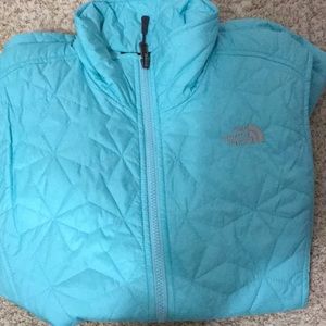 Teal north face vest